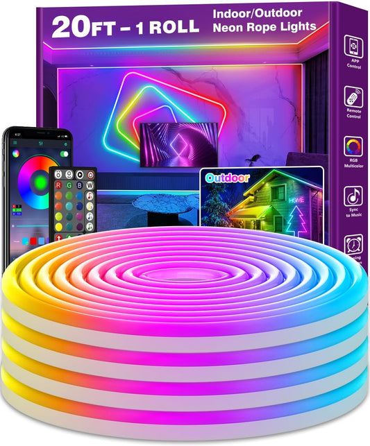 ✨ Cinta Neón Flex 5m 🌈 iLuminaFlex Pro 🎛️ Con Control 🎉"